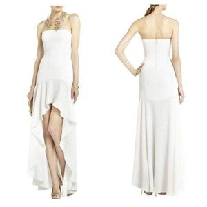 WORN ONCE BCBGMAXAZRIA Evangelina Ruffled High-Low